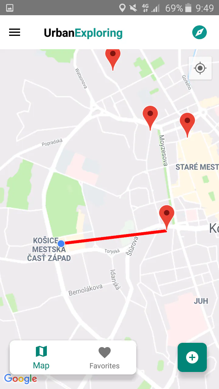 Urban Exploration App Screen 5