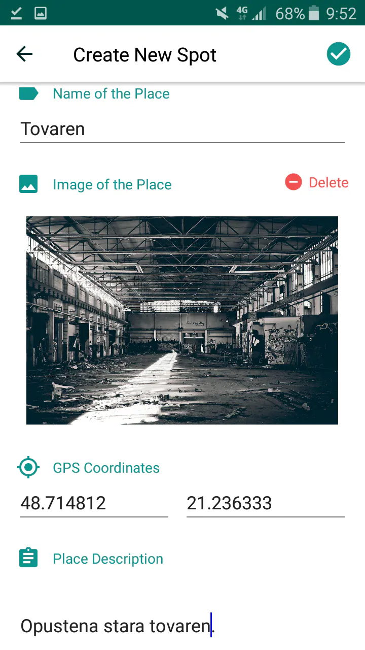 Urban Exploration App Screen 7