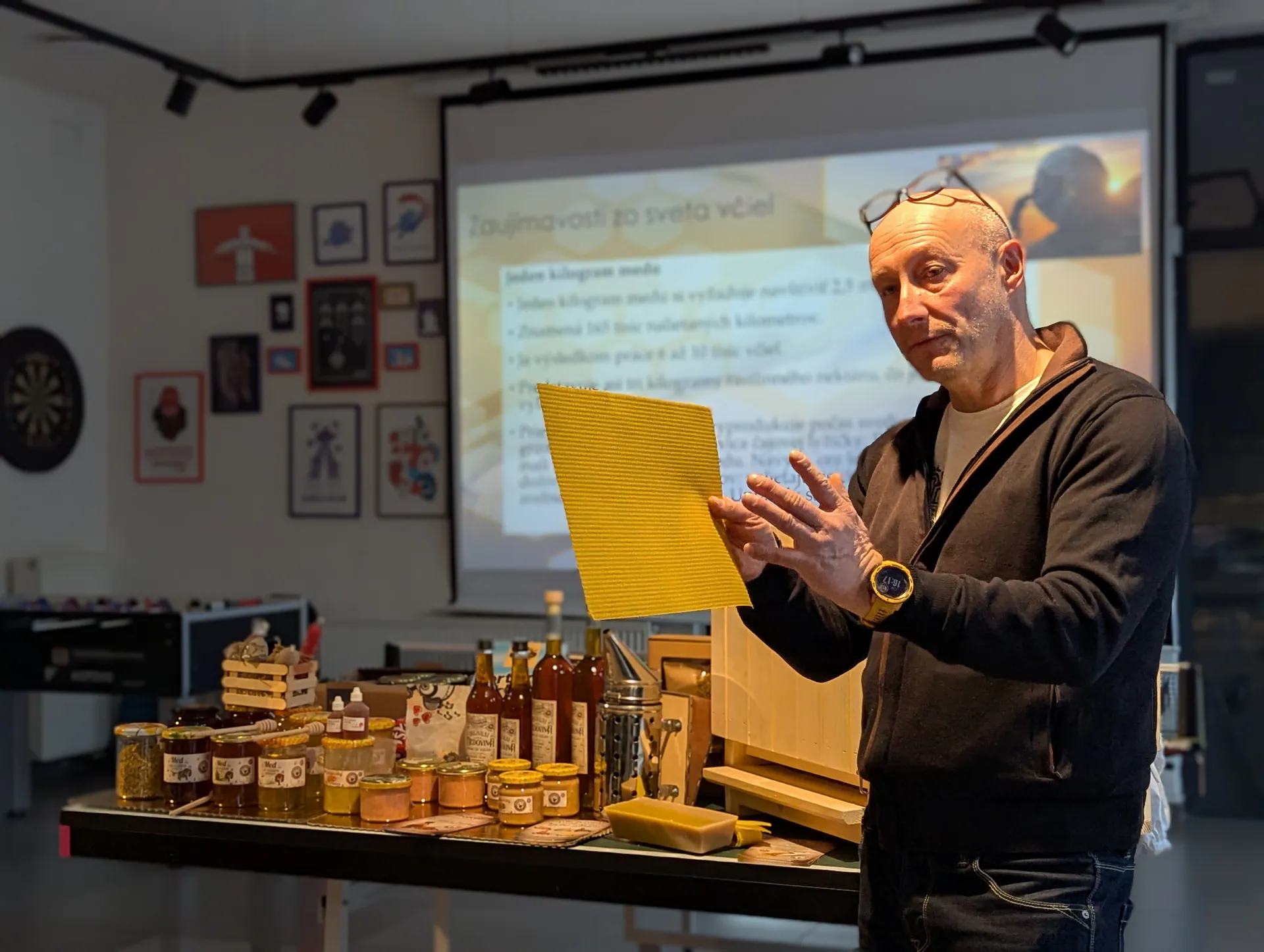 Beekeeper Marian Krupelak lecture about bees